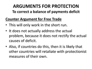 Free trade and protectionism | PPTX