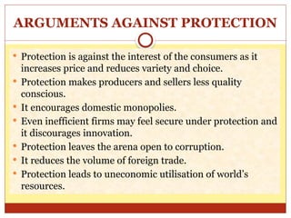freetrade vs protection in global business management | PPTX