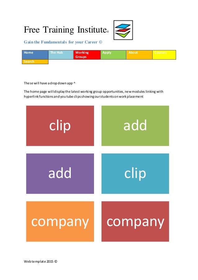 website templates for training institute