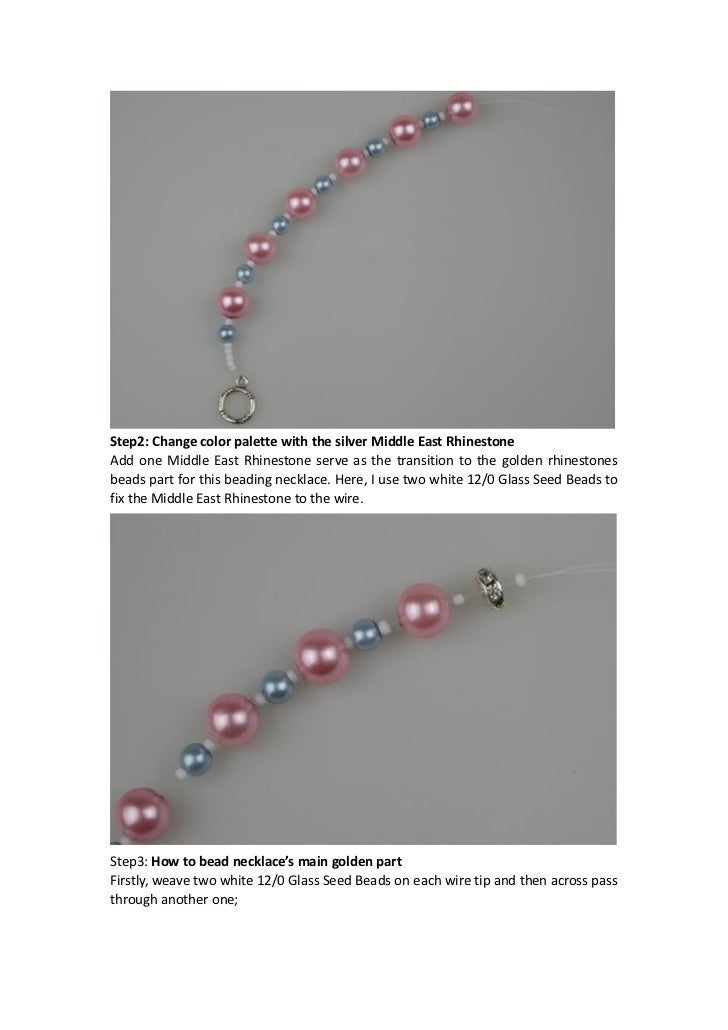 Free tutorial how to string beads for a necklace
