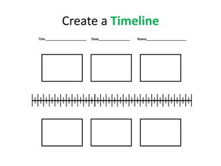 Create a Timeline
 