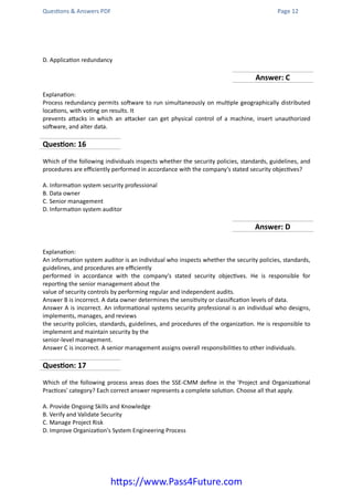 Free Updated ISC2 CSSLP Exam Practice Questions.pdf