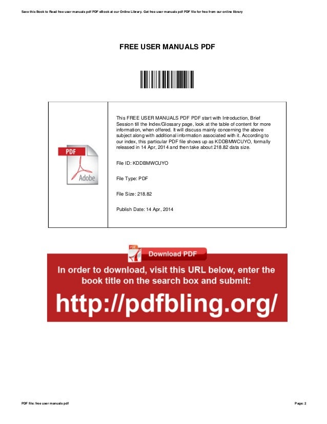 Free user manuals pdf