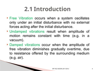 Free Vibration of Single Degree of Freedom Systems.pptx