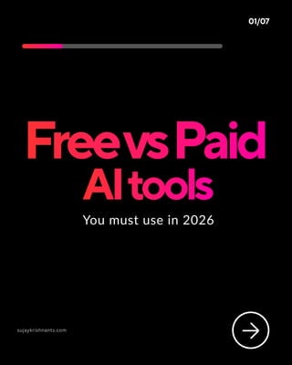 Free vs Paid AI Tools - You must use in 2026 | PDF
