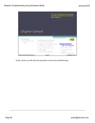Network Analysis Using Wireshark Jan 18- seminar | PDF