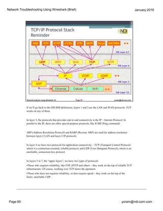 Network Analysis Using Wireshark Jan 18- seminar | PDF