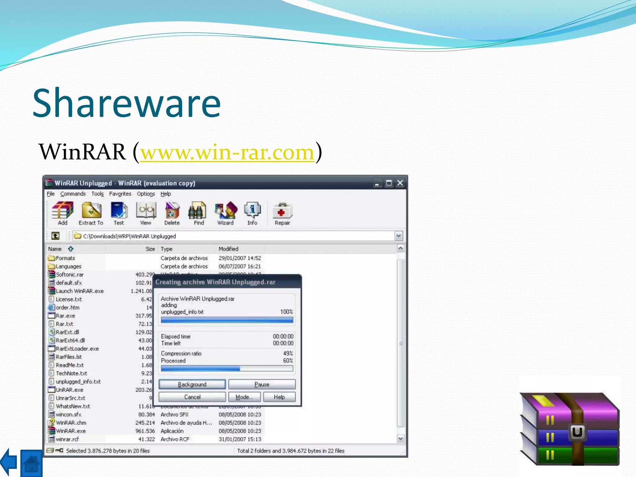 Shareware 
WinRAR (www.win-rar.com) 
 