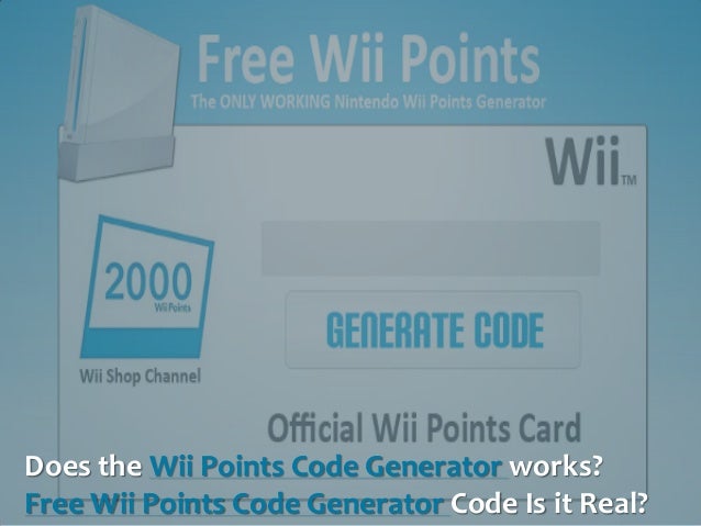 Free Wii Points Generator