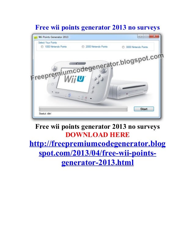 free wii points generator 2012