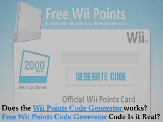how to get free wii points code