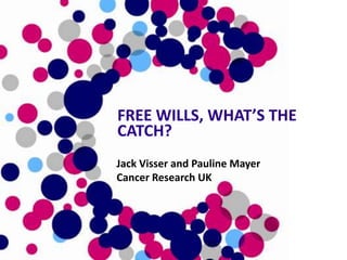 FREE WILLS, WHAT’S THE
CATCH?
Jack Visser and Pauline Mayer
Cancer Research UK
 