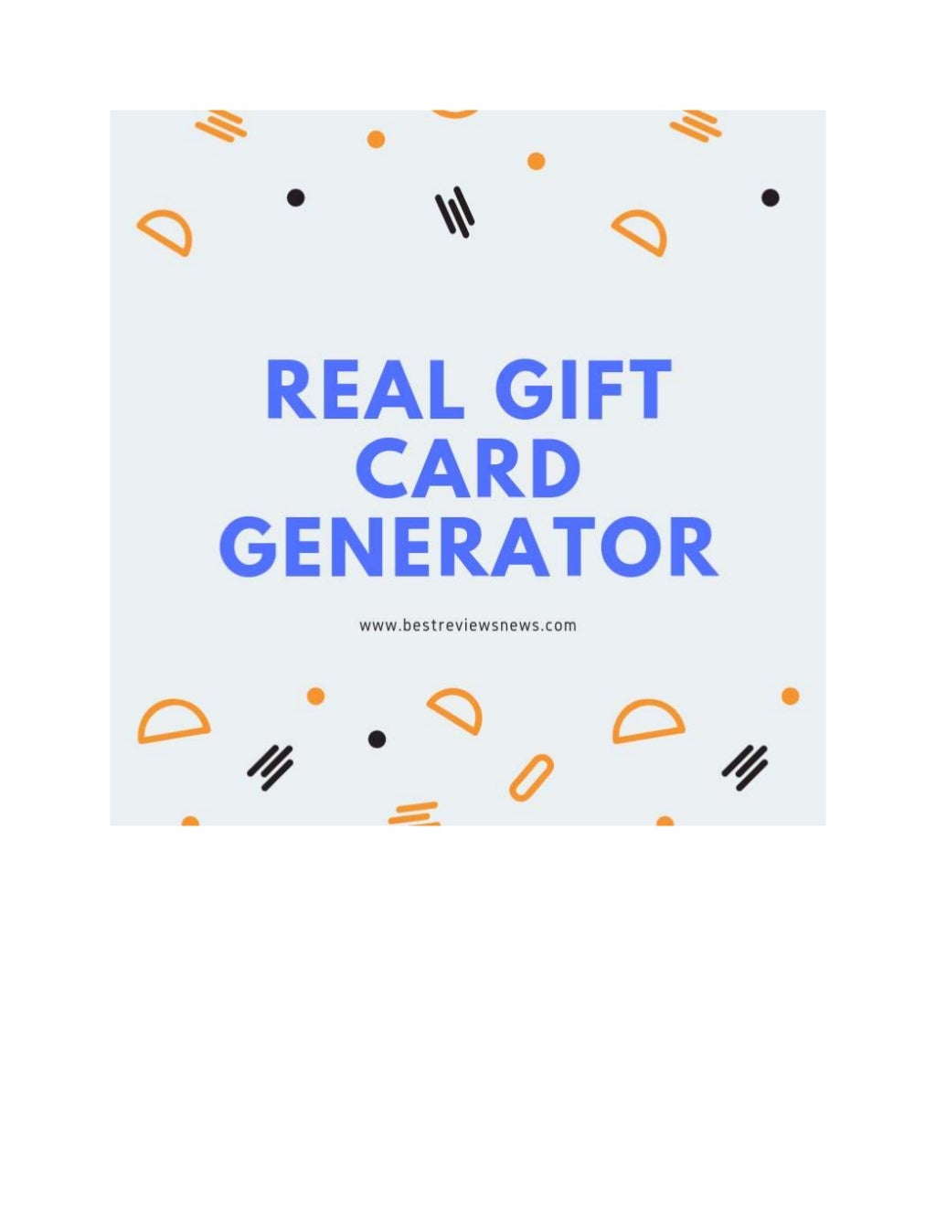 free gift card generator no human verification