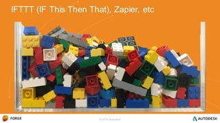 IFTTT (IF This Then That), Zapier, etc
© 2016 Autodesk
 