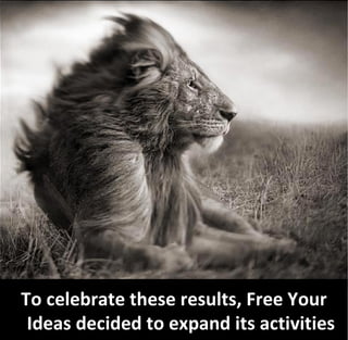 To celebrate these results, Free Your
 Ideas decided to expand its activities
 