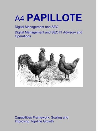 A4 PAPILLOTE
Digital Management and SEO
Digital Management and SEO IT Advisory and
Operations
Capabilities Framework, Scaling and
Improving Top-line Growth
 