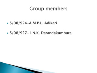  S/08/924-A.M.P.L. Adikari
 S/08/927- I.N.K. Darandakumbura
 