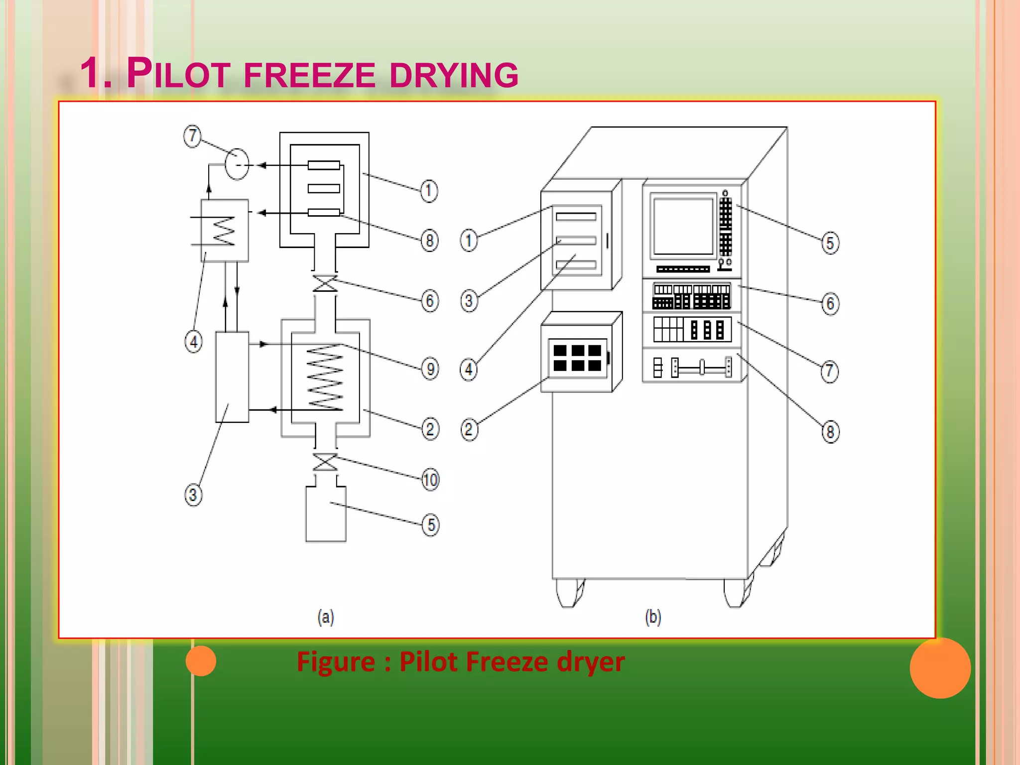 1. PILOT FREEZE DRYING
Figure : Pilot Freeze dryer
 