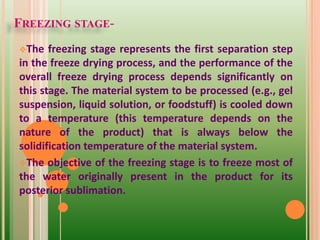 Freezer Process Freeze drying ppt | PPSX