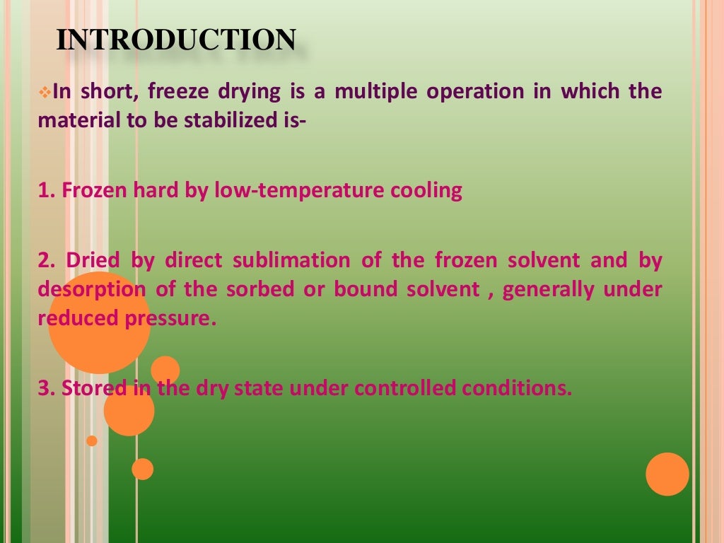 Freeze drying ppt