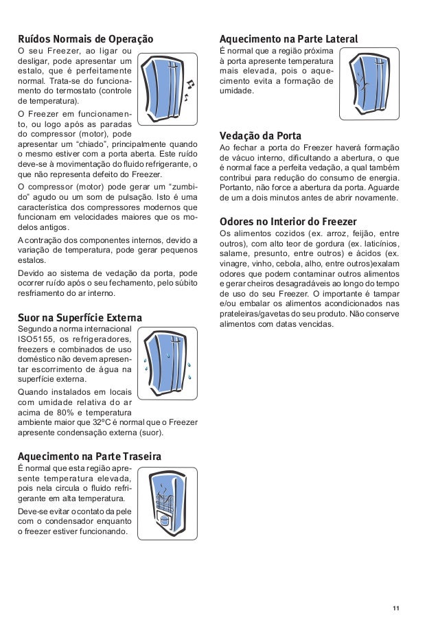 Electrolux Freezer vertical fe18 fe22fe26 manual de instruções