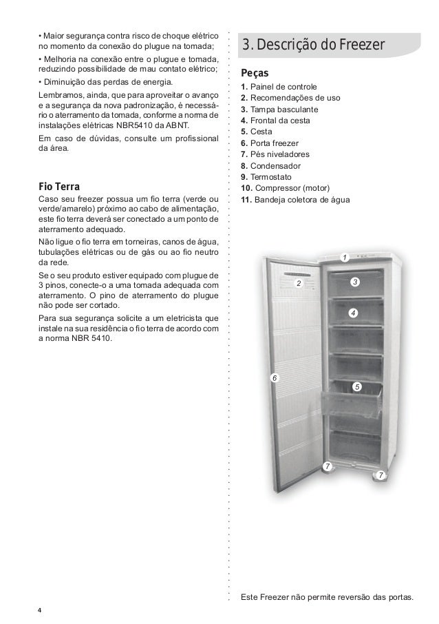 Electrolux Freezer vertical ffe24 manual de instruções