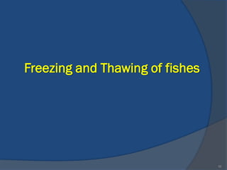 Freezing and Thawing of fishes




                                 10
 