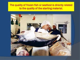 The quality of frozen fish or seafood is directly related
       to the quality of the starting material.
 