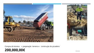 14/03/2023
Compra do terreno + preparação terreno e construção do picadeiro
200,000,00€
 