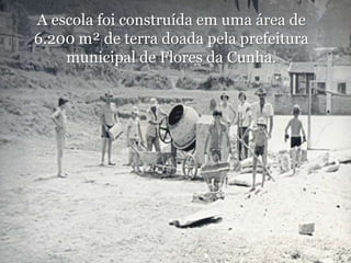 A escola foi construída em uma área de 6.200 m² de terra doada pela prefeitura municipal de Flores da Cunha.