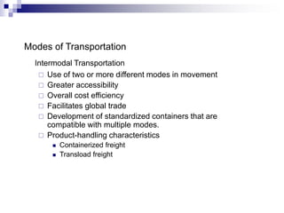 FREIGHT TRANSPORTATION IN SUPPLY CHAIN MANAGEMENT | PPT