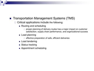 FREIGHT TRANSPORTATION IN SUPPLY CHAIN MANAGEMENT | PPT
