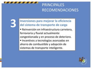 Distribución del transporte terrestre, portonelaje (2008):