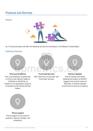 Freight trucking business plan example | PDF