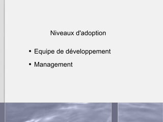 Equipe de développement Management Niveaux d'adoption 