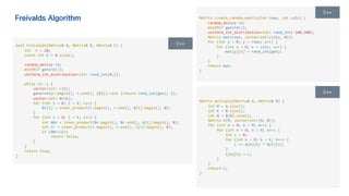 [FreivaldsAlgorithm]The Freivalds Algorithm is an algorithm that ...