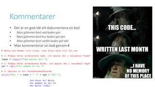 HT16 - DA354A - Introduktion till programmering (Python) | PDF