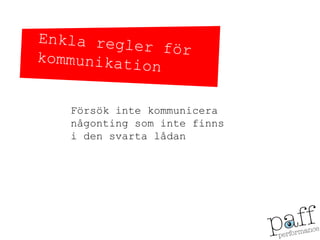 Kommunikation och styrning | PPT