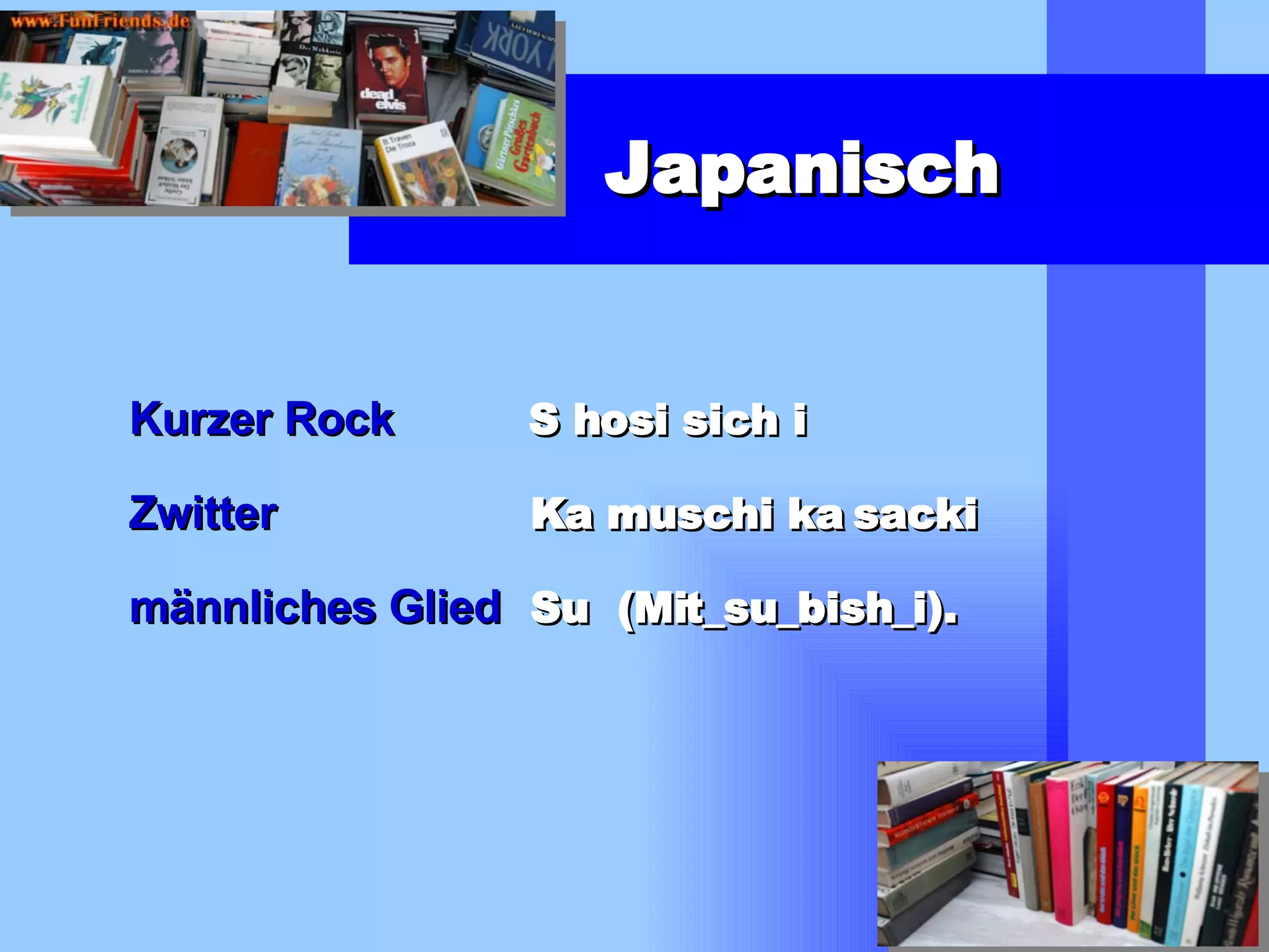 Japanisch Kurzer Rock   S hosi sich i   Zwitter   Ka muschi ka sacki männliches Glied   Su  (Mit_su_bish_i). 