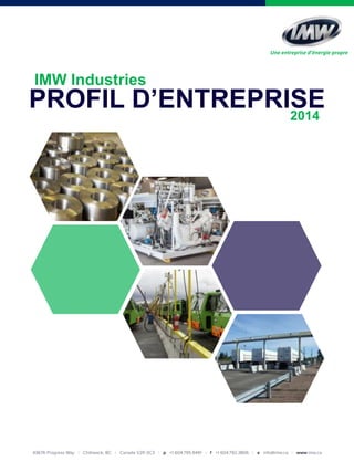 PROFIL D’ENTREPRISE2014
IMW Industries
Une entreprise d’énergie propre
 