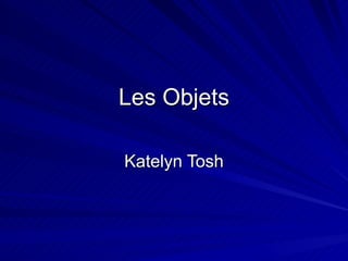 Les Objets Katelyn Tosh 