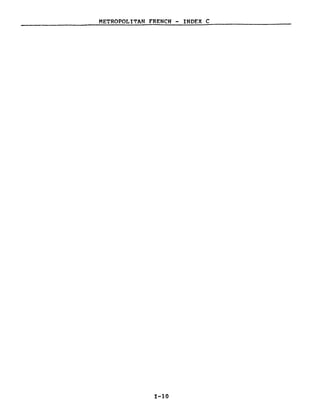 METRopOLr~AN FRENCH - INDEX C
1-10
 
