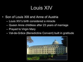 Cardinal Jules MazarinChief minister to Louis XIVPicked up where Richelieu left offBarely escaped with life during La Fronde