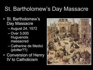  Huguenot = French Protestant