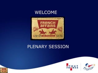 WELCOME
PLENARY SESSION
 