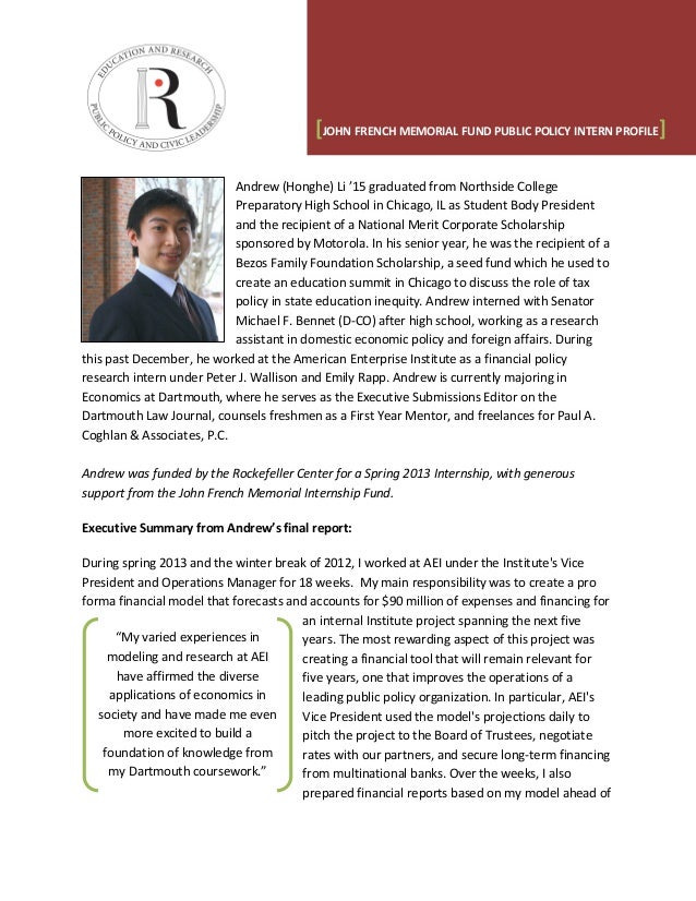 internship profile