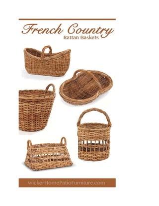 French Country Rattan Baskets
