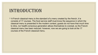 Comprehensive Guide to the 17-Course French Classical Menu and ...