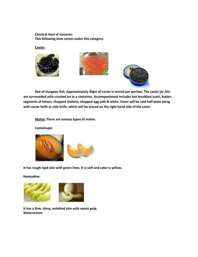 French Classical Menu