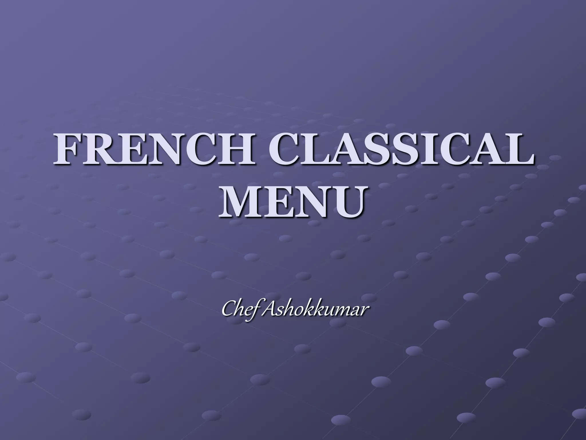 French classical menu | PPTX